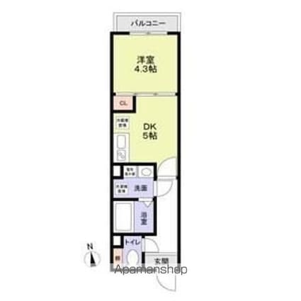 （仮称）Ｊブラン関町[1DK/27.62m2]の間取図