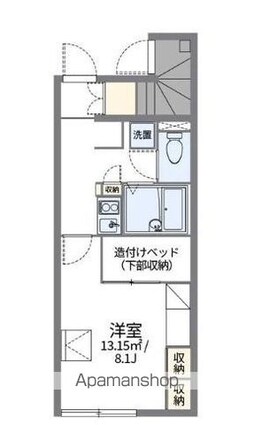 レオパレス花[1K/23.61m2]の間取図