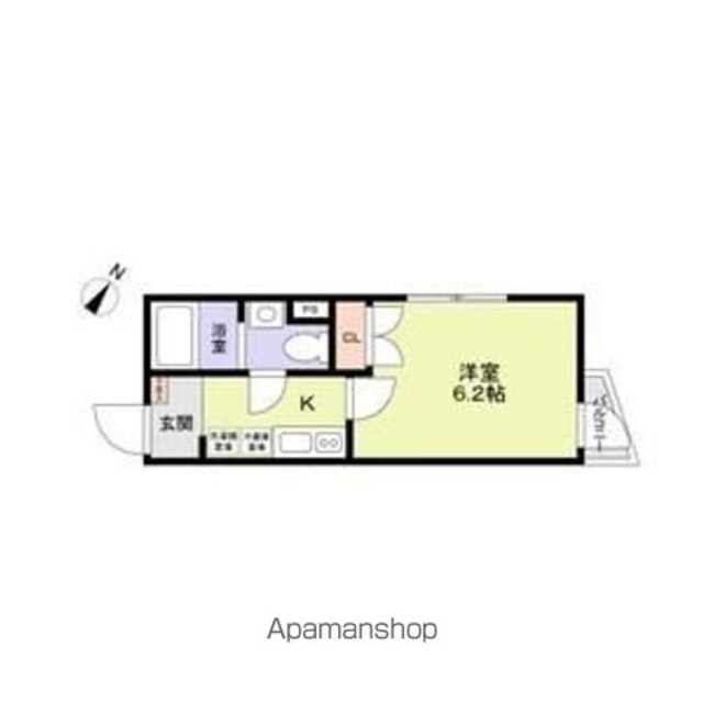 ＶＩＳＴＡ　ＡＳＡＧＡＹＡ．Ｎ[1K/20.07m2]の間取図