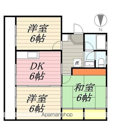 美都和ハイツ[3DK/54.65m2]の間取図