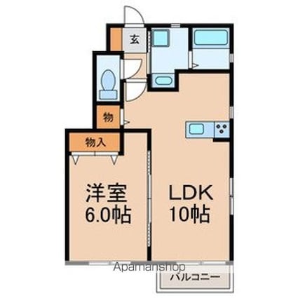 Ｌｅ　ｃｌａｉｒ　（ル・クレール）[1LDK/37.47m2]の間取図