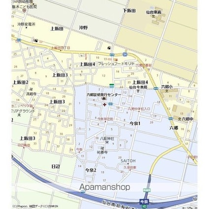 宮城県仙台市若林区今泉１丁目[3DK/53.5m2]の周辺