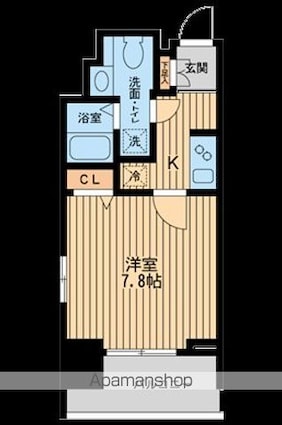 ＫＤＸレジデンス板橋本町[1K/25.38m2]の間取図
