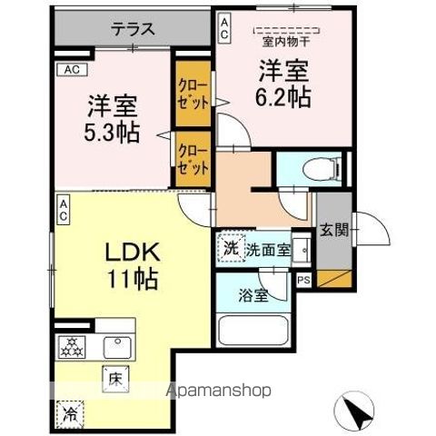 DーCLAIRの間取り写真