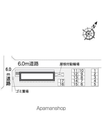レオパレス竹尾[1K/20.28m2]の配置図