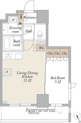 プライマル浅草言問通[1LDK/40.33m2]の間取図