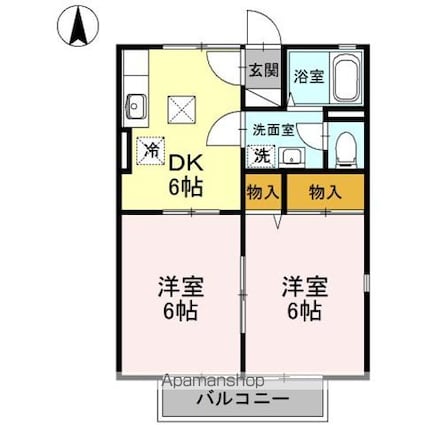 メゾン・Ｔ＆Ｋ　ＡＢＣ[2DK/40.29m2]の間取図