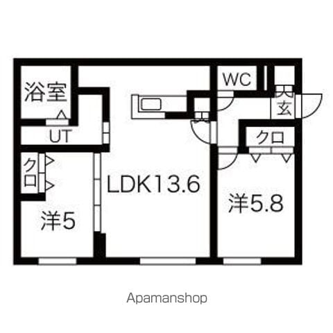 NOVEL南8条の間取り写真