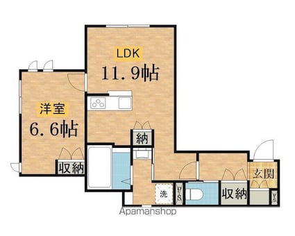スプリングス八王子ヘーベルメゾン[1LDK/49.58m2]の間取図