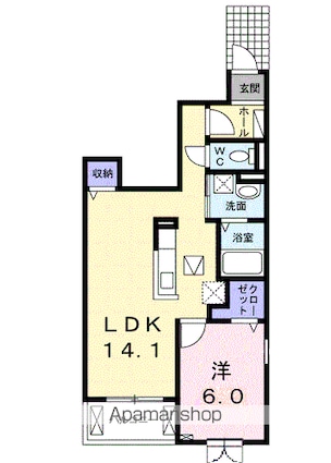 グランレジェンドⅡ[1LDK/48.5m2]の間取図