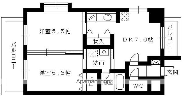 【ＳーＦＯＲＴ福岡東の間取り】