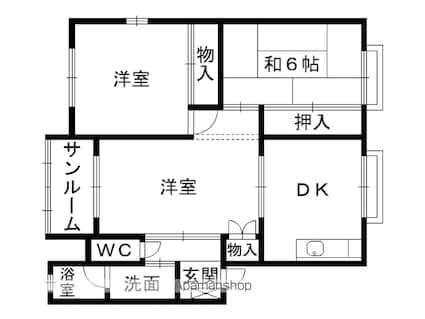 岩手県盛岡市みたけ６丁目[3DK/71.21m2]の間取図