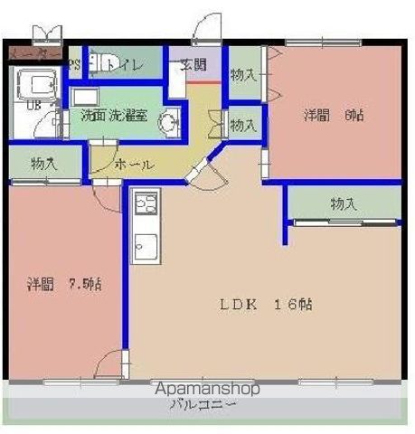 福岡市東区香椎駅東のマンションの間取り