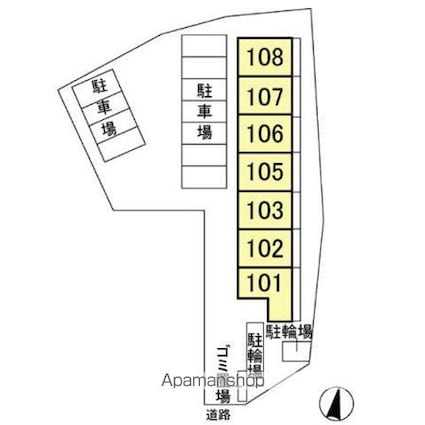 クレセントコートＫａｙ[1DK/29.26m2]の配置図