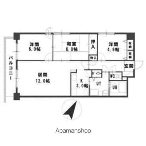 グランメール平和通南の間取り写真