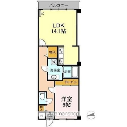 Ｇｒａｎｄ　Ｌａｔｏｕｒ[1LDK/54.45m2]の間取図