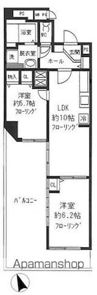 ヴルーム国立[2LDK/49.59m2]の間取図