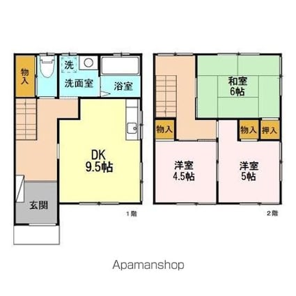 蕗澤貸住宅[3DK/66.25m2]の間取図