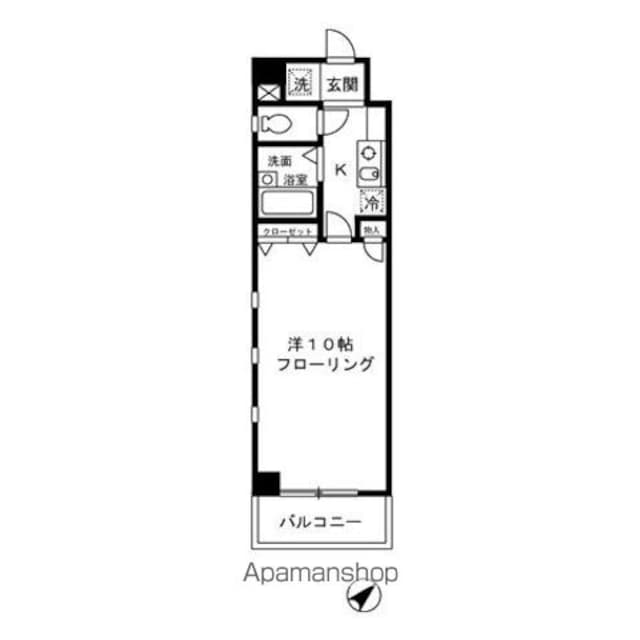 アムールユタカ[1K/28.25m2]の間取図