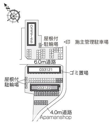 レオパレスエスピナカⅠ[1K/23.18m2]の配置図