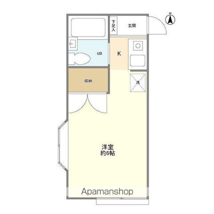 アドニス元町[1R/17.3m2]の間取図