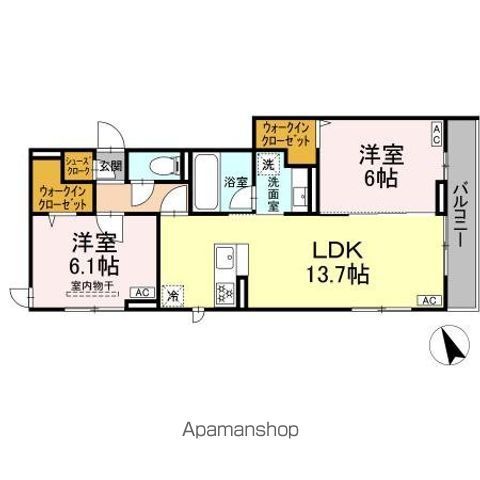 D PAINA 宿河原6 IIの間取り写真