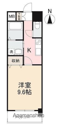 香川県高松市錦町２丁目[1K/31.2m2]の間取図