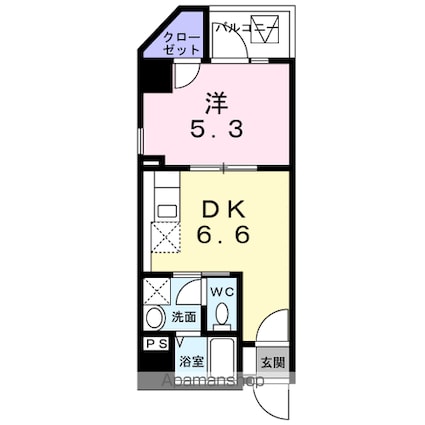 アッドバレーコート[1DK/28.33m2]の間取図