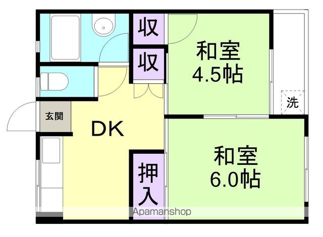 【和歌山市中之島のマンションの間取り】