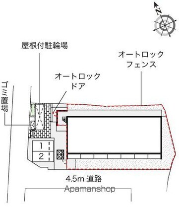 レオネクストメイトユウコウ[1R/27.8m2]の配置図