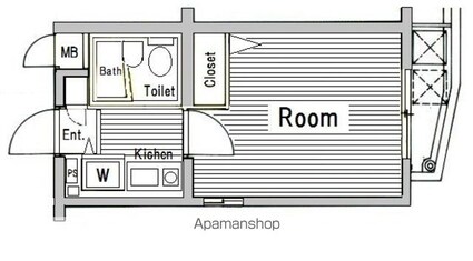 東京都中野区野方４丁目[1K/20.48m2]の間取図