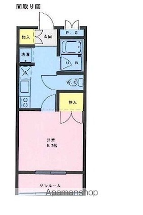 福井県敦賀市松島[1K/29.67m2]の間取図