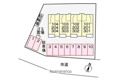 ラ・フォーレⅢ[1LDK/41.27m2]の配置図