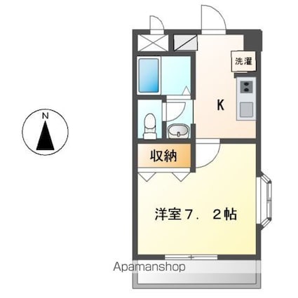 アイズキューブ（Ｉ’ｓ　キューブ）[1K/24.75m2]の間取図