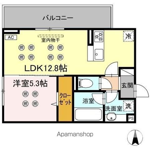 DーROOM若園の間取り写真