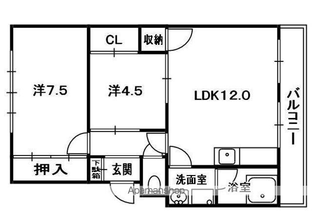 伸晃マンションの間取り写真