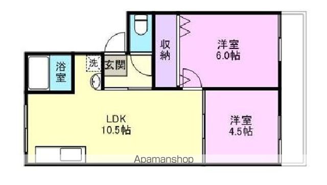 和歌山市東高松のハイツの間取り