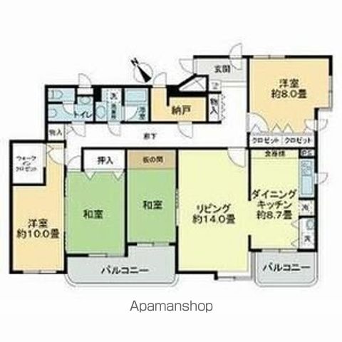 ライオンズマンション山の手第2の間取り写真