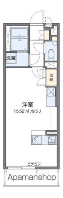 ミランダＣＯＵＲＴ　恋ヶ窪[1R/27.8m2]の間取図