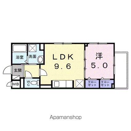 Ｃａｓａ南千住[1LDK/35.8m2]の間取図