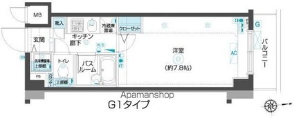フェニックス板橋[1K/22.55m2]の間取図