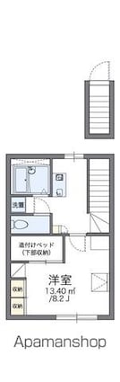 レオパレスコンフォート山手Ａ[1K/26.08m2]の間取図