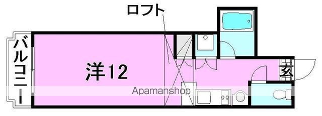 グラン・アール東雲[1R/28.05m2]の間取図