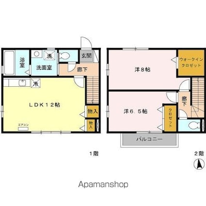 東京都練馬区田柄４丁目[2LDK/70.65m2]の間取図