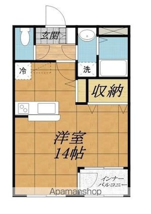 ブリリアンヒルズ　Ｌ１[1R/37.75m2]の間取図