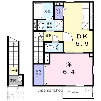フェアリーズ上池袋[1DK/37.71m2]の間取図