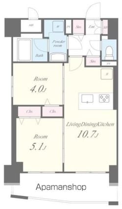 Ｐｏｒｔｏｆｉｎｏ（ポルトフィーノ）[2LDK/46.6m2]の間取図