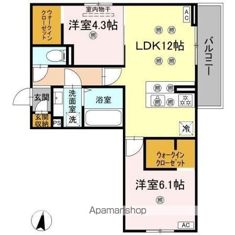 クランツ北井門Cの間取り写真