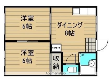 アメニティ北本庄[2DK/35m2]の間取図