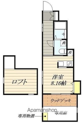 東京都武蔵野市境１丁目[1K/23.01m2]の間取図